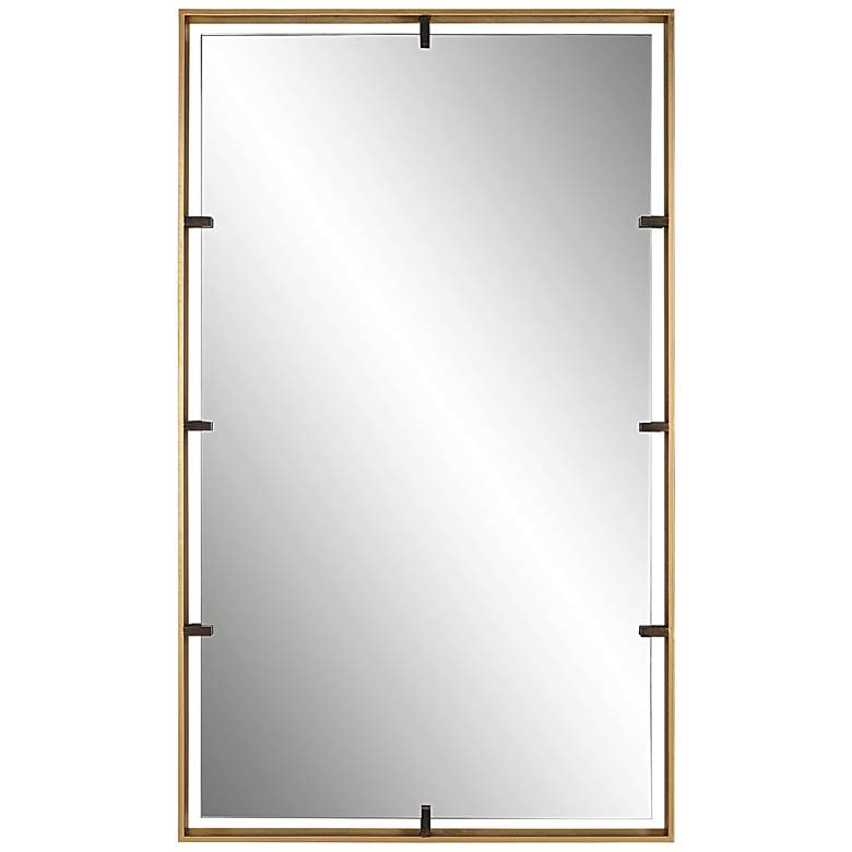 Image 2 Uttermost Egon Warm Gold 30 inch x 50 inch Rectangular Wall Mirror