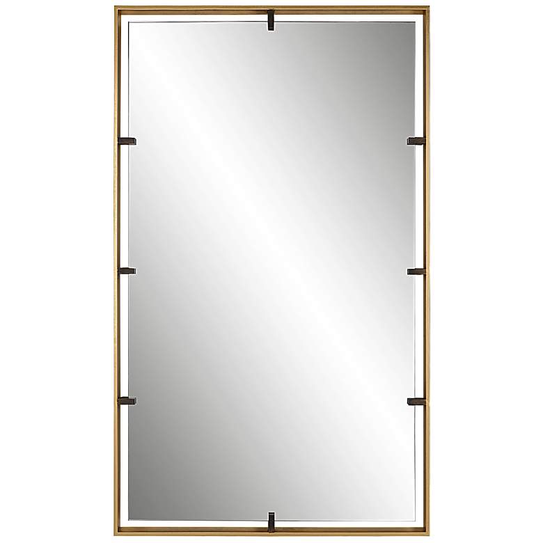 Image 2 Uttermost Egon Warm Gold 30 inch x 50 inch Rectangular Wall Mirror