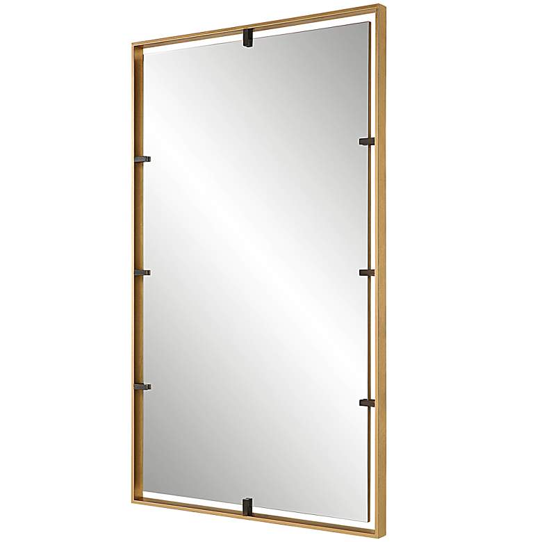 Image 3 Uttermost Egon Warm Gold 30" x 50" Rectangular Wall Mirror more views