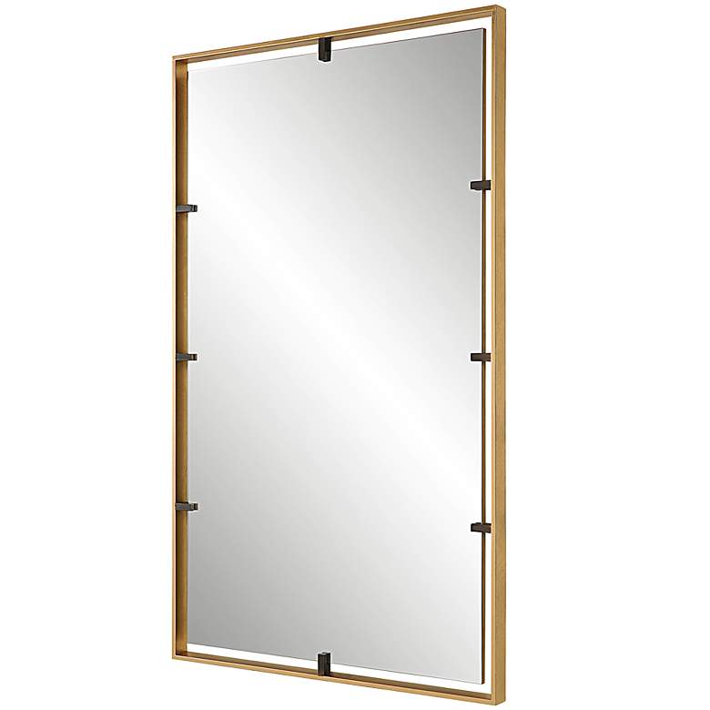 Image 3 Uttermost Egon Warm Gold 30 inch x 50 inch Rectangular Wall Mirror more views