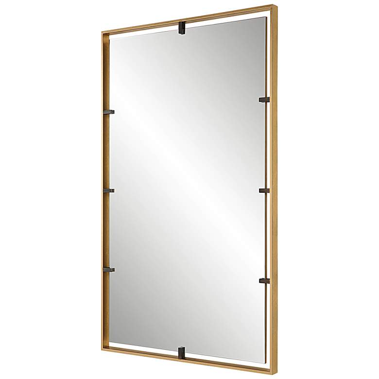 Image 4 Uttermost Egon Warm Gold 30 inch x 50 inch Rectangular Wall Mirror more views