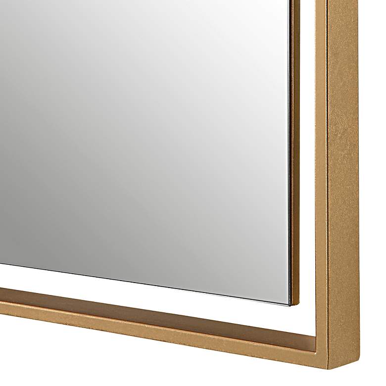 Image 4 Uttermost Egon Warm Gold 30 inch x 50 inch Rectangular Wall Mirror more views