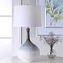 Uttermost Eichler 28" Cream Blue Modern Ceramic Table Lamp