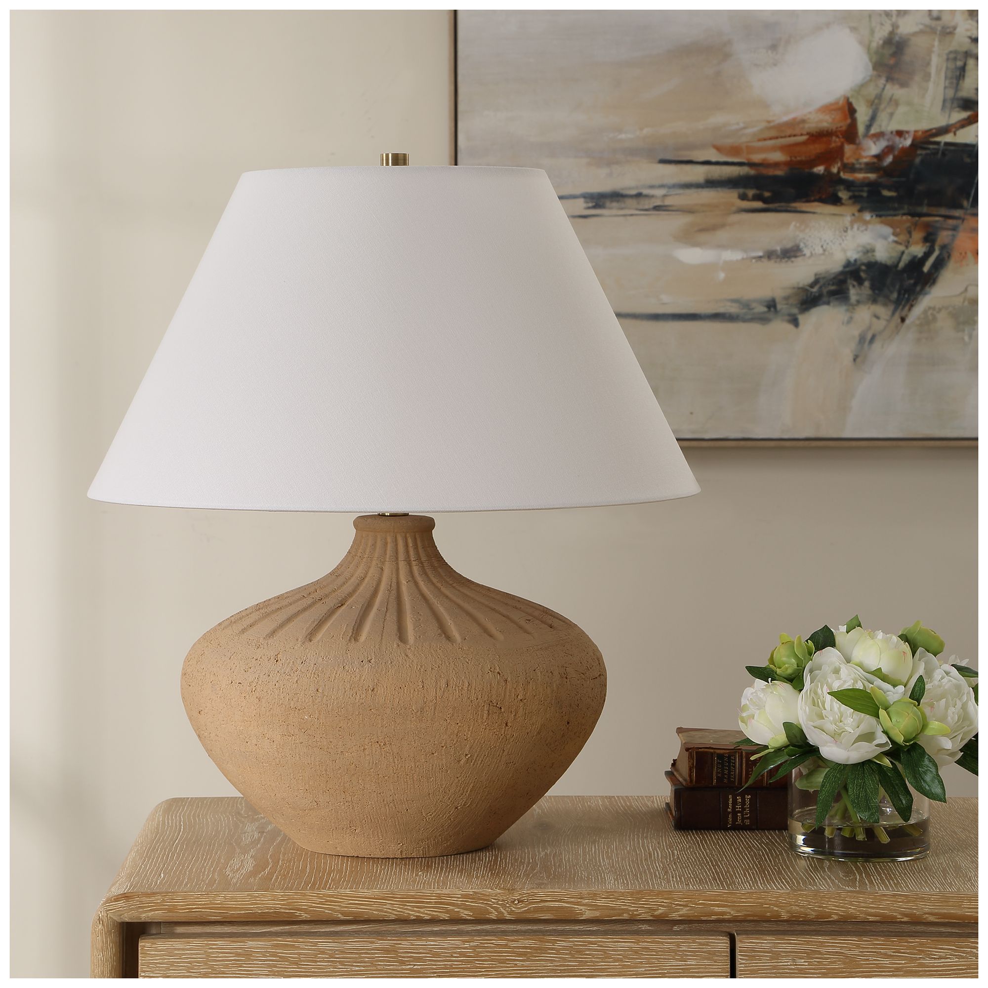 Image 3 Uttermost Eldon 23 1/2" Terracotta Ceramic Table Lamp more views