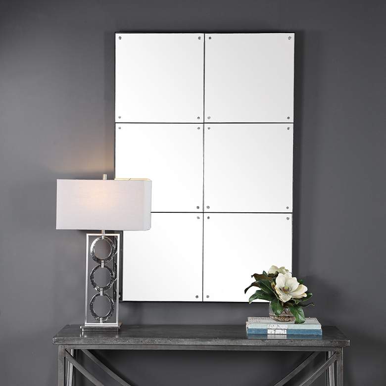 Image 1 Uttermost Eldred Black 37 inch x 56 inch Wall Mirror