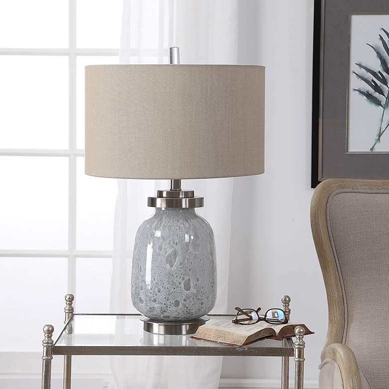 Image 1 Uttermost Eleanore Blue And Gray Glass Table Lamp
