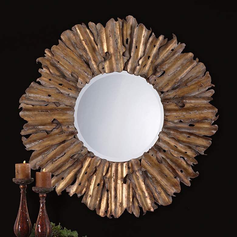 Image 1 Uttermost Elegans Round 43" Wide Wall Mirror