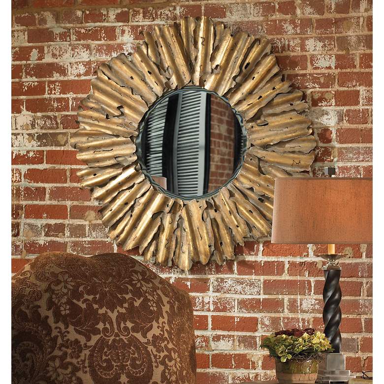 Image 3 Uttermost Elegans Round 43" Wide Wall Mirror more views