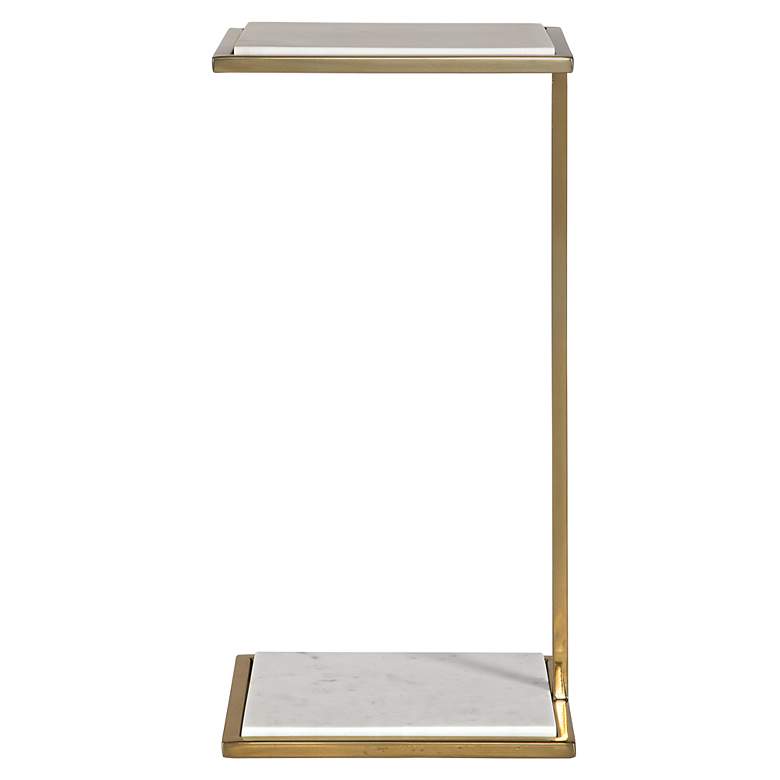 Image 2 Uttermost Elevate 10" Wide Brushed Brass Drink Table