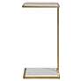 2_Uttermost Elevate 10" Wide Brushed Brass Drink Table