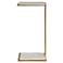 Uttermost Elevate 10" Wide Brushed Brass Drink Table