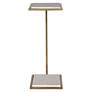 3_Uttermost Elevate 10" Wide Brushed Brass Drink Table more views