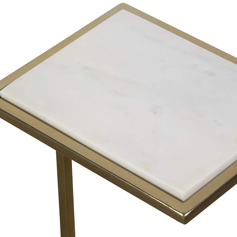 Image 4 Uttermost Elevate 10" Wide Brushed Brass Drink Table more views