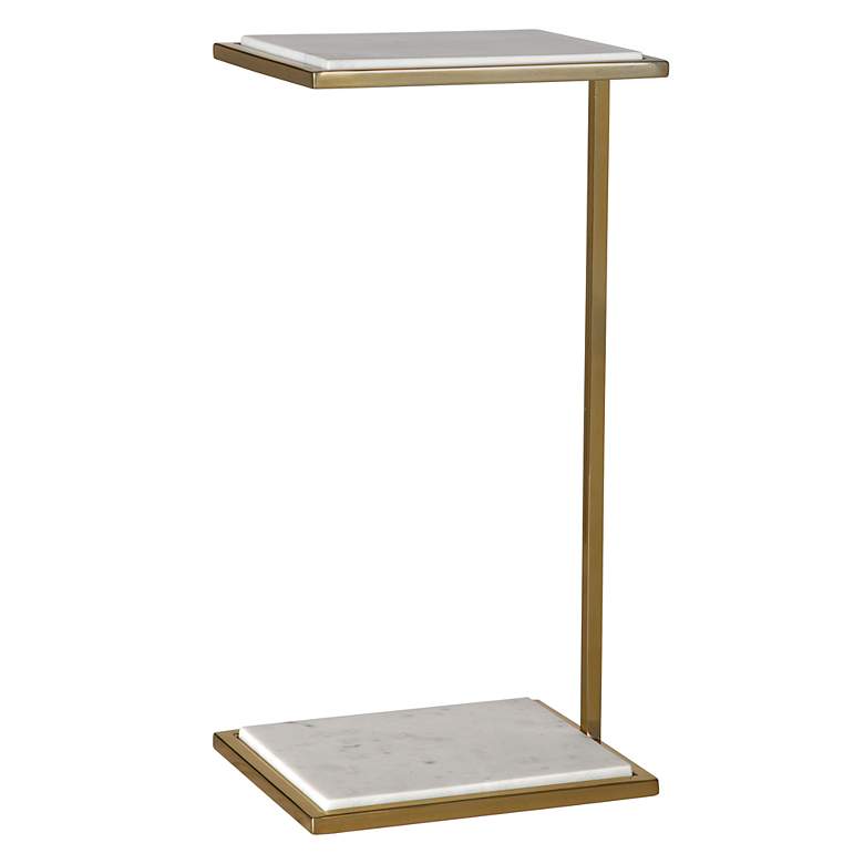 Image 5 Uttermost Elevate 10" Wide Brushed Brass Drink Table more views
