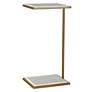 5_Uttermost Elevate 10" Wide Brushed Brass Drink Table more views