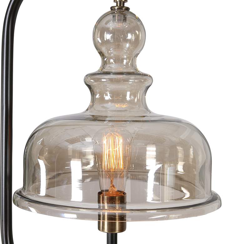 Image 3 Uttermost Elieser 68 1/2" Brushed Brass and Aged Black Floor Lamp more views