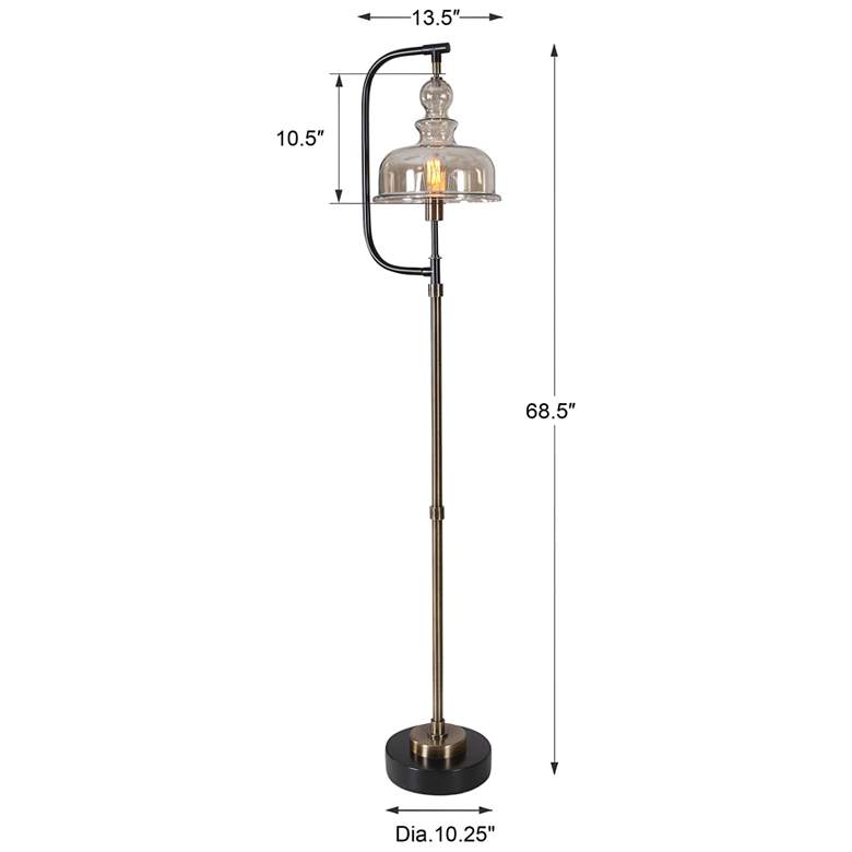 Image 5 Uttermost Elieser 68 1/2" Brushed Brass and Aged Black Floor Lamp more views