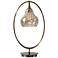 Uttermost Elliptical Dark Antique Brass Accent Table Lamp