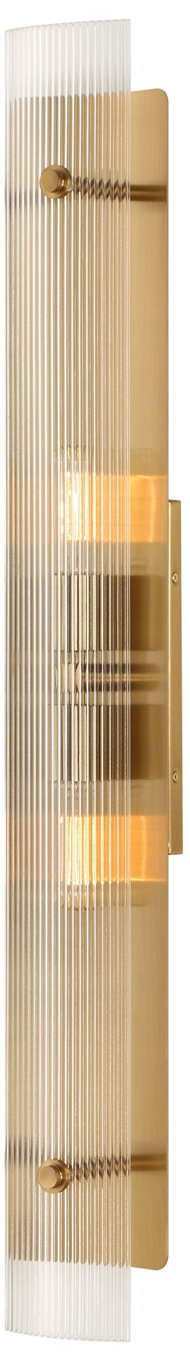 Image 4 Uttermost Elmhurst 38" Brass 2-Light Wall Sconce more views