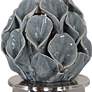 Uttermost Elody 31 3/4" Blue Gray Glaze Lilies Ceramic Buffet Lamp