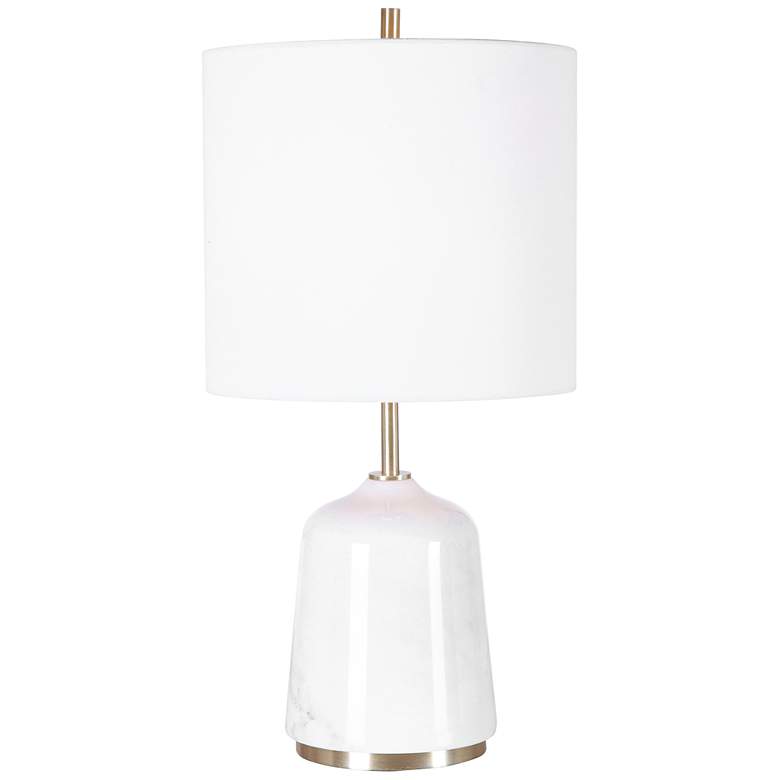 Image 2 Uttermost Eloise 20" High Modern White Marble Accent Table Lamp
