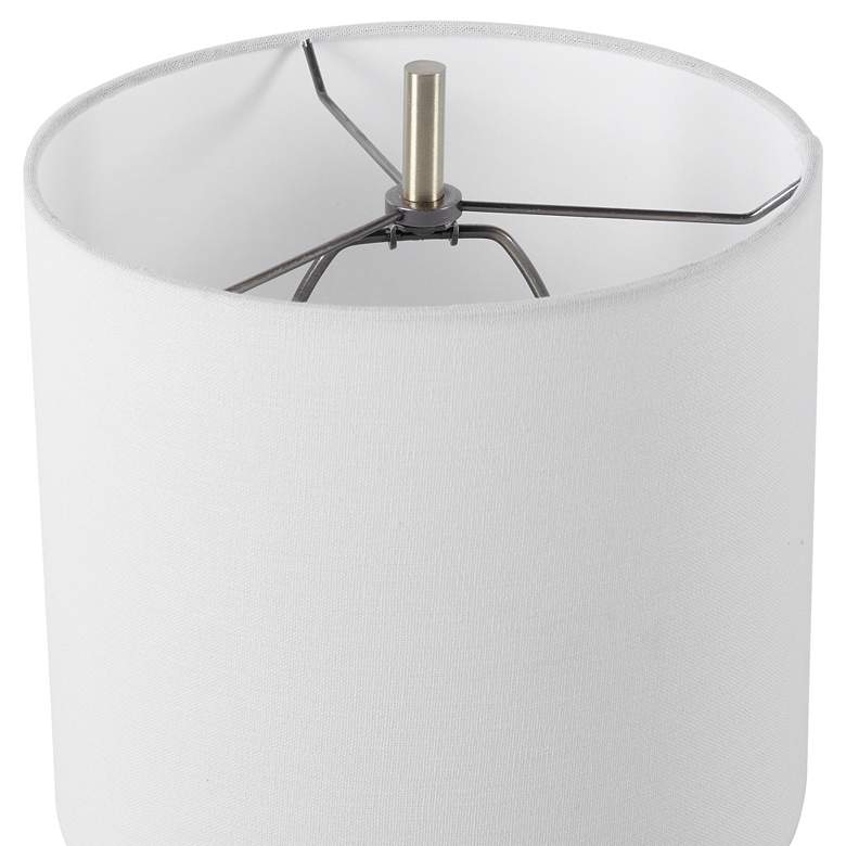 Image 5 Uttermost Eloise 20" High Modern White Marble Accent Table Lamp more views