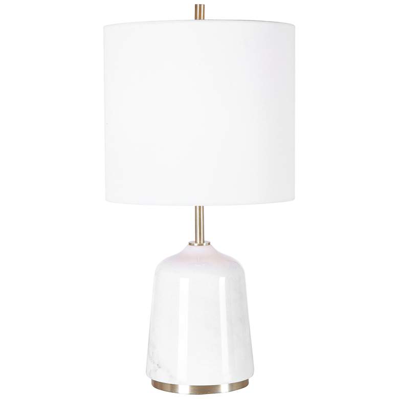 Image 2 Uttermost Eloise White and Gray Marble Accent Table Lamp