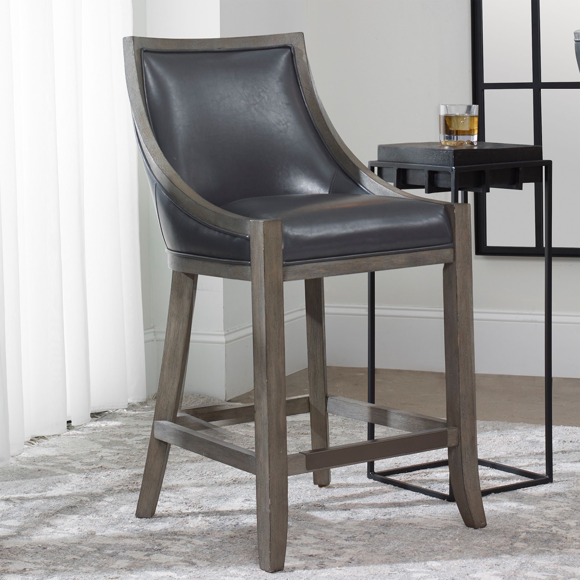 Leather discount dining stools