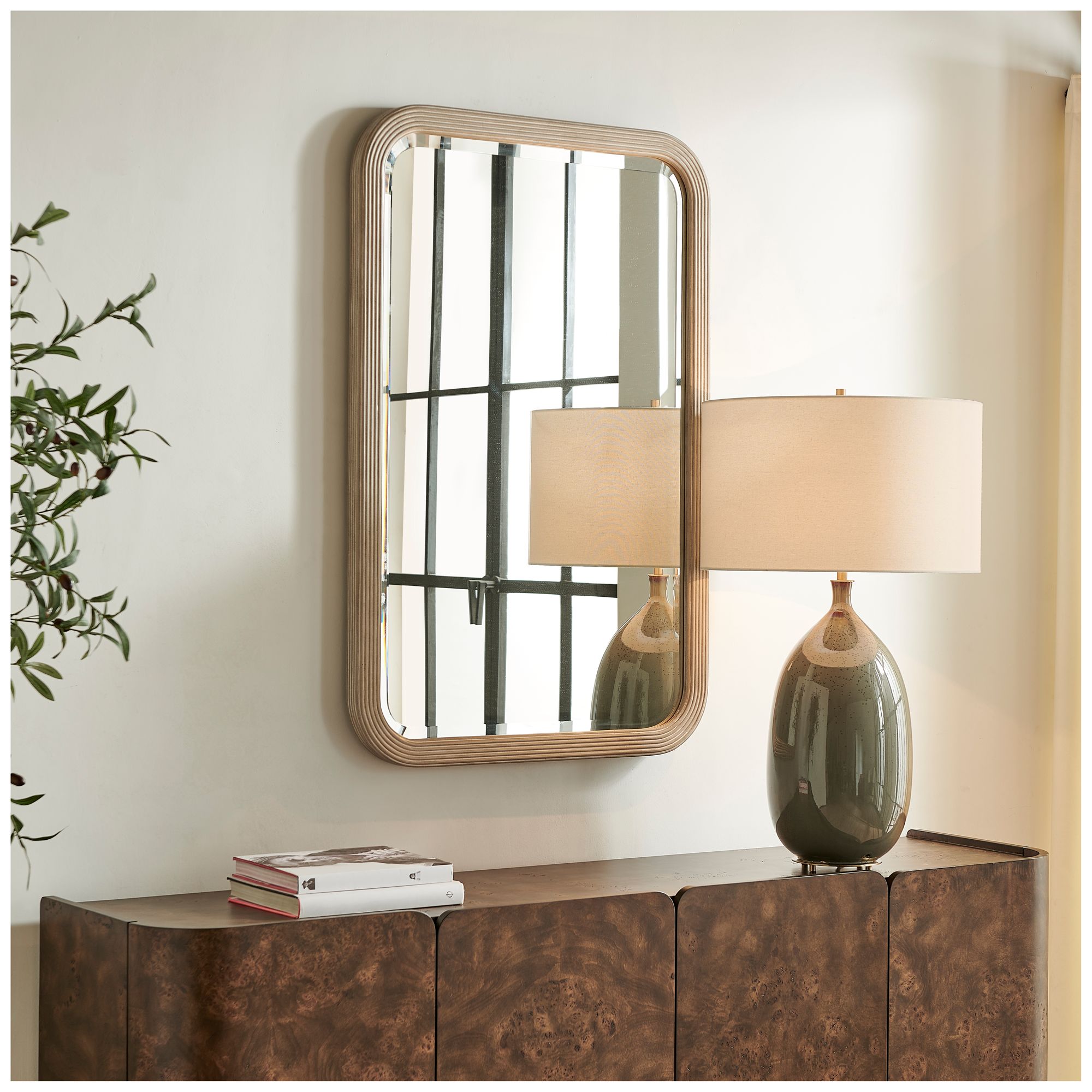 Image 3 Uttermost Emari 30" x 46" Warm Gray Wood Framed Mirror more views