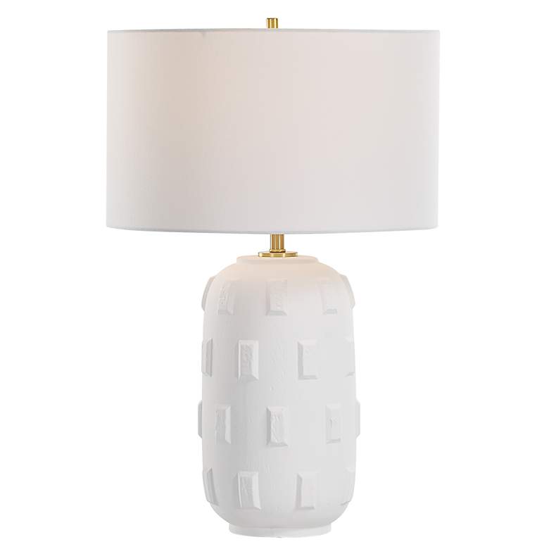 Image 2 Uttermost Emerie 26 1/4" High Modern Matte White Ceramic Table Lamp