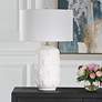 3_Uttermost Emerie 26 1/4" High Modern Matte White Ceramic Table Lamp more views
