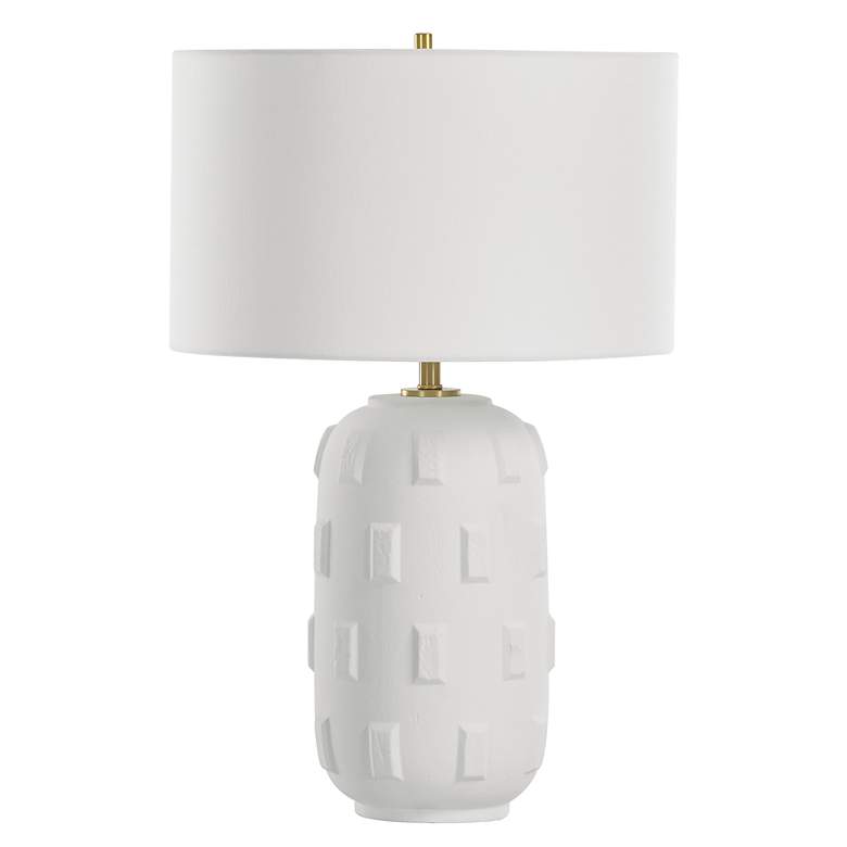 Image 4 Uttermost Emerie 26 1/4" High Modern Matte White Ceramic Table Lamp more views