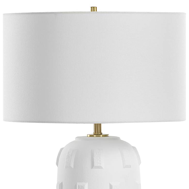 Image 5 Uttermost Emerie 26 1/4" High Modern Matte White Ceramic Table Lamp more views