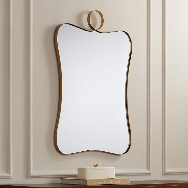 Image 1 Uttermost Emily 24" x 36" Polished Brass Wall Mirror