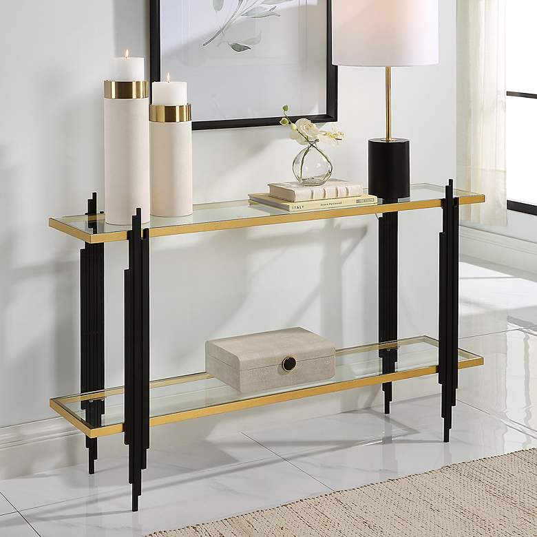 Image 3 Uttermost Empire 52" L x 33.88" H Console Table more views