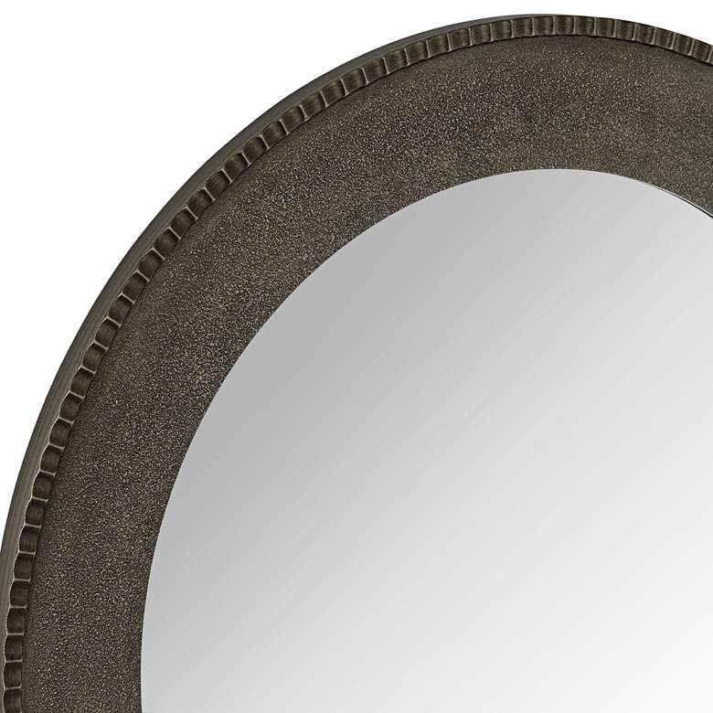 Image 4 Uttermost Empire Matte Metallic Silver 34" Round Wall Mirror more views