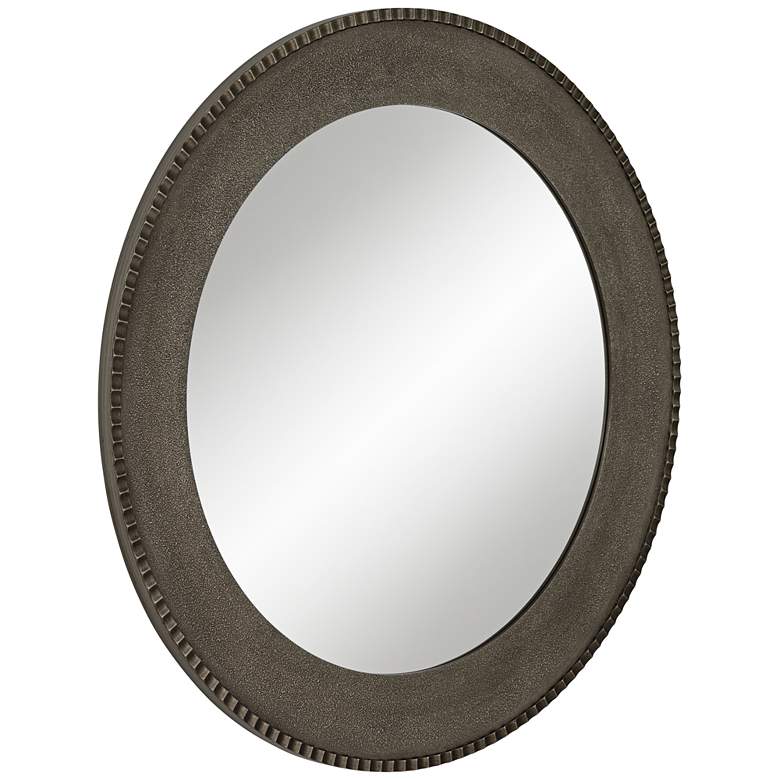 Image 5 Uttermost Empire Matte Metallic Silver 34 inch Round Wall Mirror more views