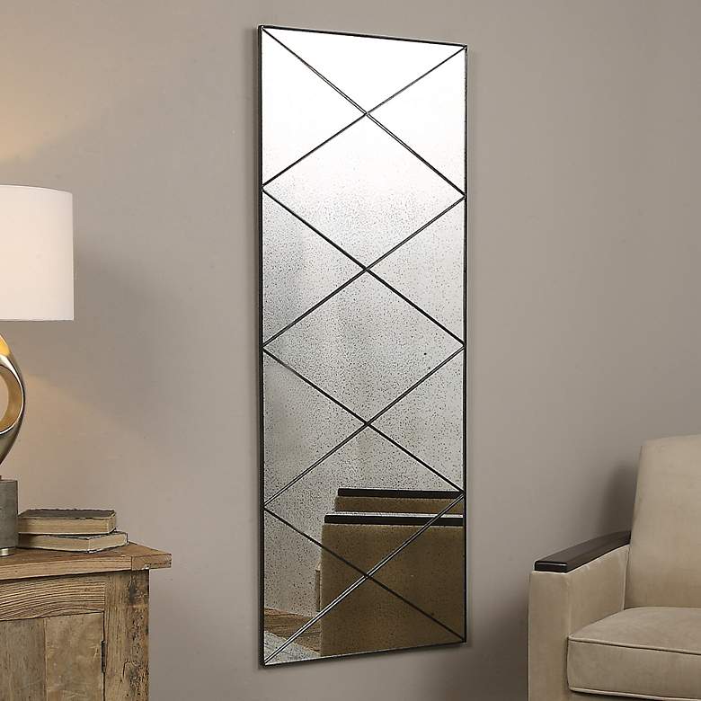 Image 1 Uttermost Emporia Dark Bronze 24 1/4 inch x 60 1/4 inch Wall Mirror