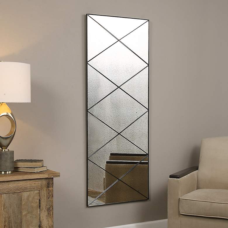 Image 1 Uttermost Emporia Dark Bronze 24 1/4 inch x 60 1/4 inch Wall Mirror