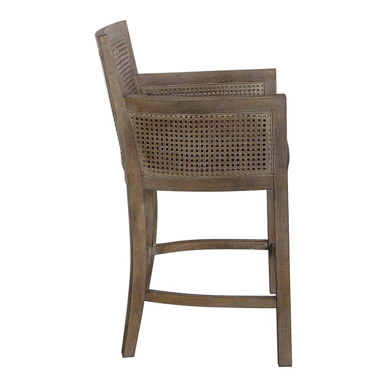 Image 3 Uttermost Encore 26 3/4" Dark Gray Wood Counter Stool more views