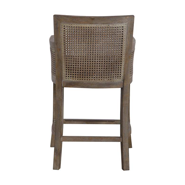 Image 4 Uttermost Encore 26 3/4" Dark Gray Wood Counter Stool more views