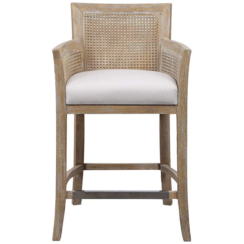 Image 2 Uttermost Encore 26 inch Natural Wood and Rattan Counter Stool