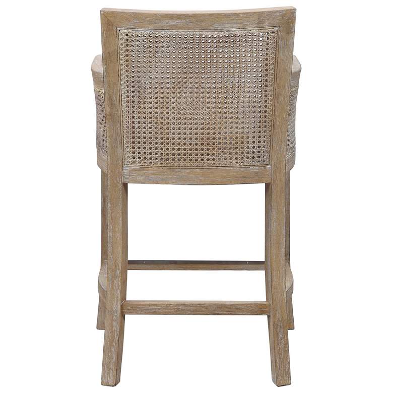 Image 5 Uttermost Encore 26" Natural Wood and Rattan Counter Stool more views