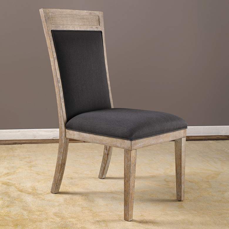 Image 1 Uttermost Encore Dark Gray Armless Dining Room Chair