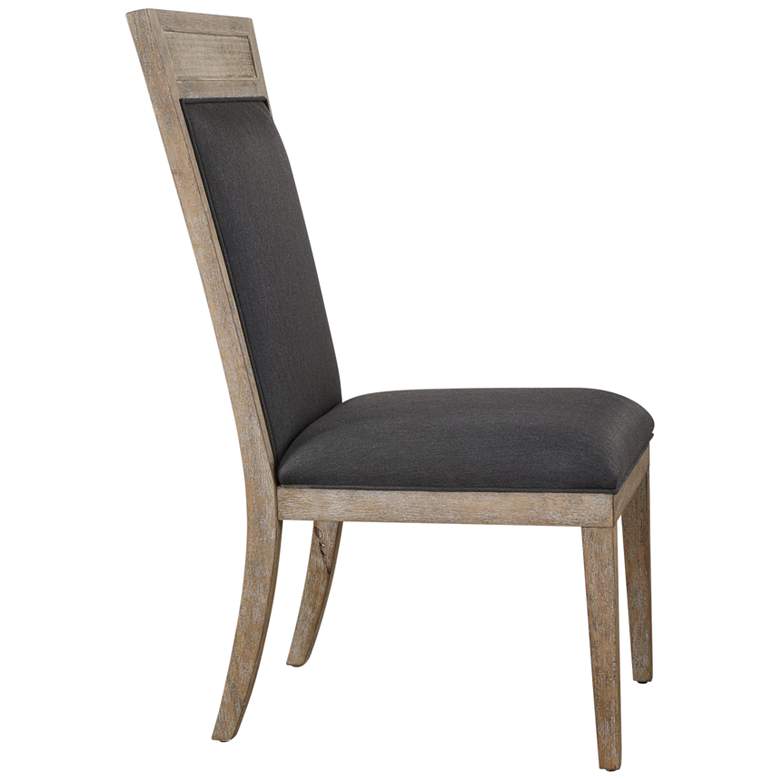 Image 4 Uttermost Encore Dark Gray Armless Dining Room Chair more views