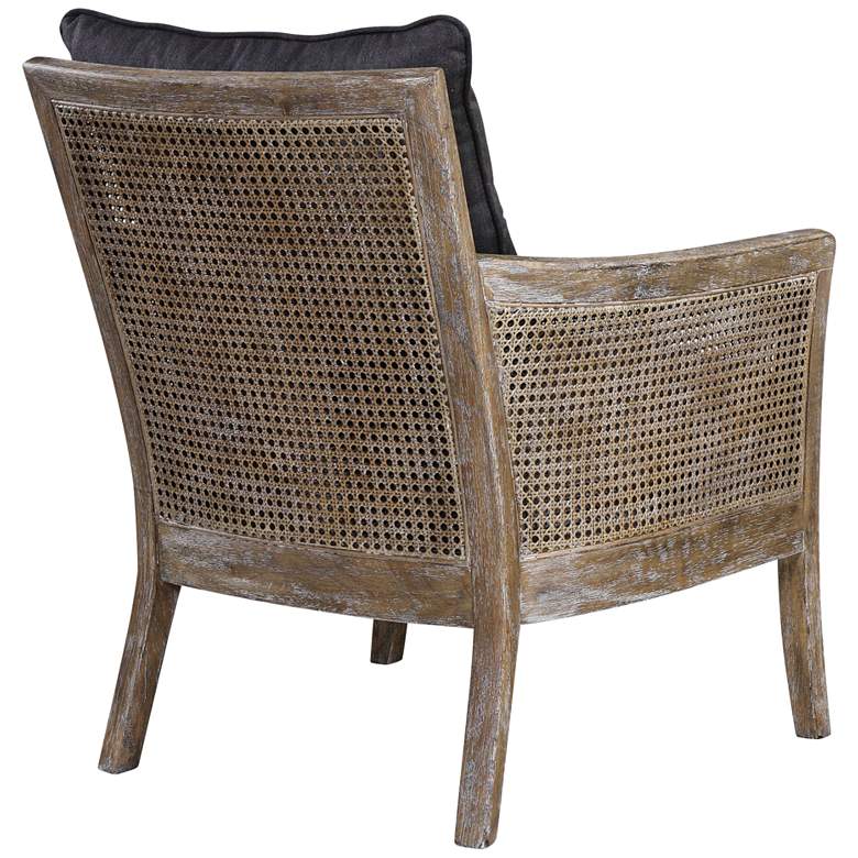 Image 5 Uttermost Encore Dark Gray Fabric and Wood Accent Armchair more views