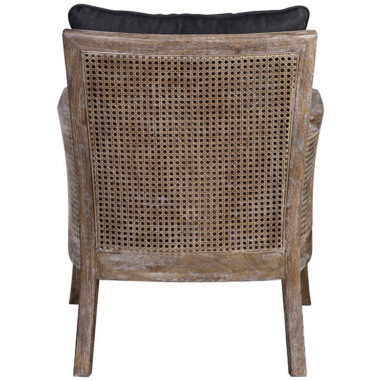 Image 6 Uttermost Encore Dark Gray Fabric and Wood Accent Armchair more views