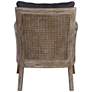 Uttermost Encore Dark Gray Fabric and Wood Accent Armchair in scene
