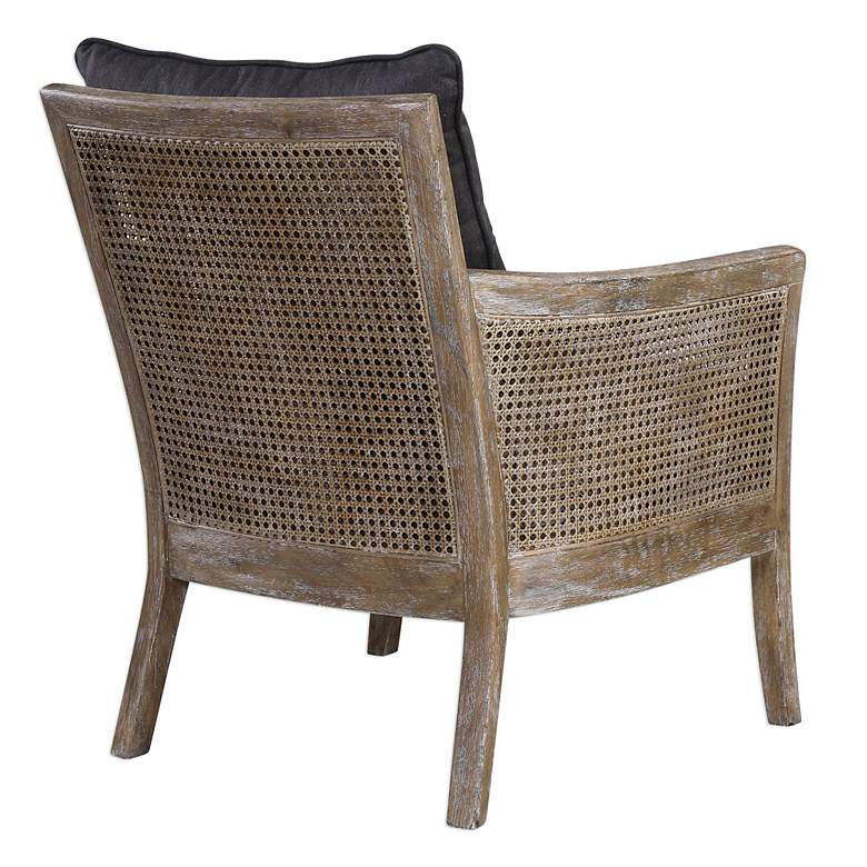 Image 7 Uttermost Encore Dark Gray Fabric and Wood Accent Armchair more views