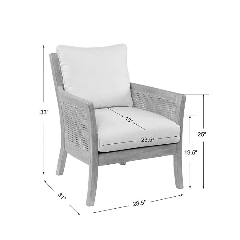 Image 6 Uttermost Encore Natural Rattan Armchair more views